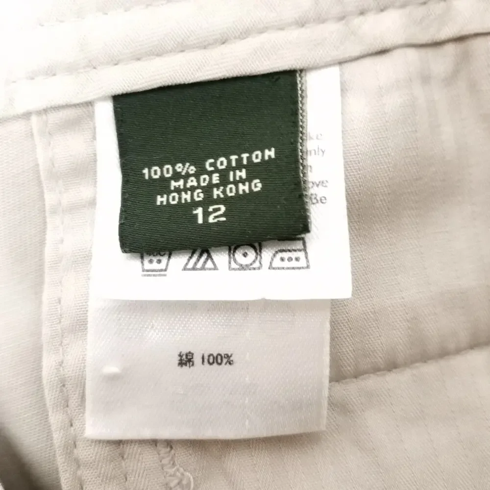 EDDIE BAUER Women's Khaki Chino Pants  12. NWOT